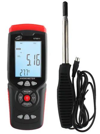 GT8911 anemometer with extendible probe