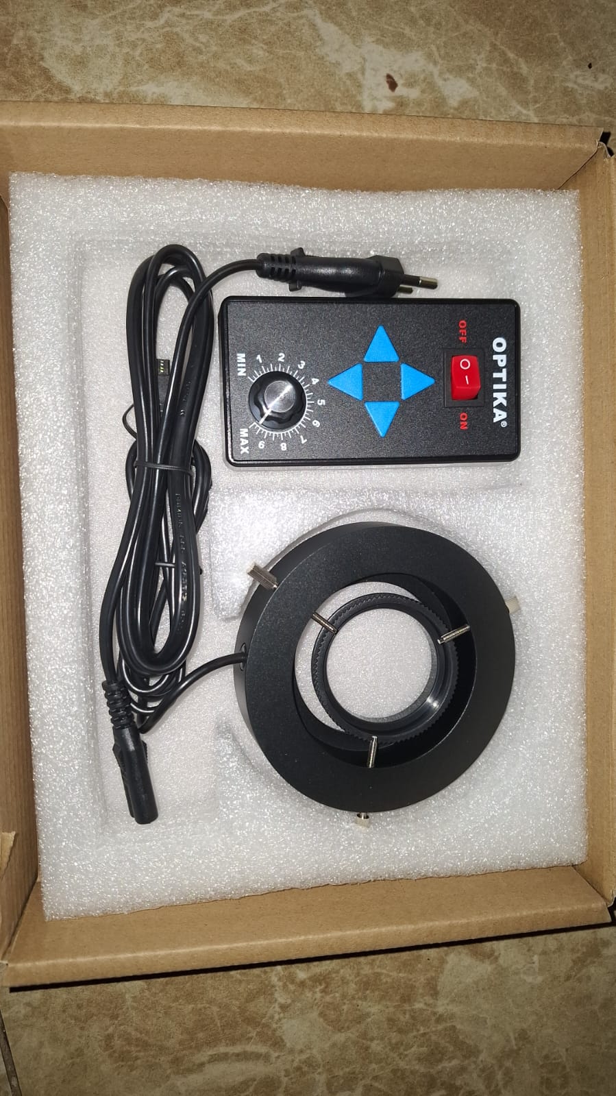 Optika Stereomicroscope ring light illumination