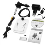 2.4 Inch LCD 10-220X Digital Microscope HD-TV-USB Output 3MP packed