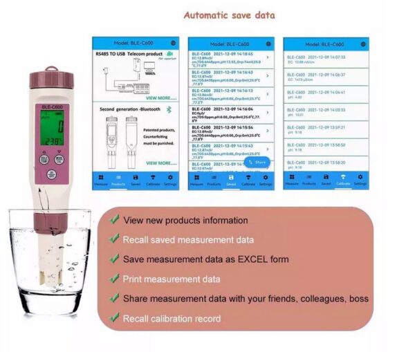 save meter data on app and export to a spreadsheet