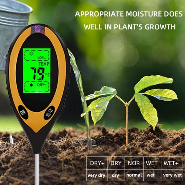 4 in 1 soil meter moisture levels