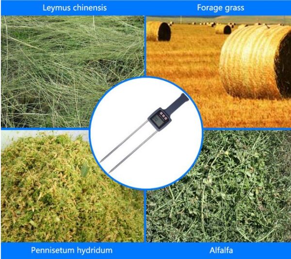 Hay, straw, grass moisture meter