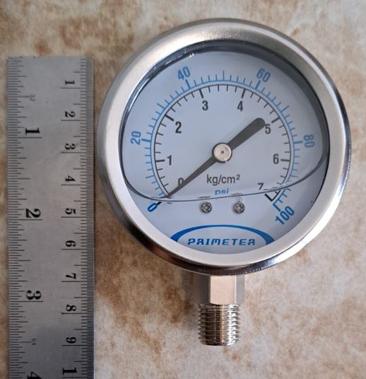 7 Bar pressure gauge size