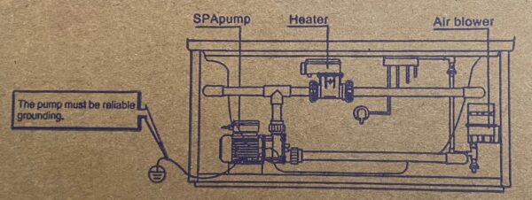 SPA Pool/Bathtub Inline Heater 3.0KW
