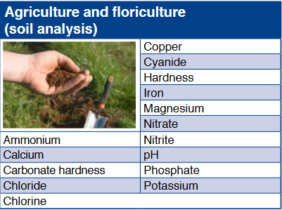 Agriculture and floriculture (soil analysis)
