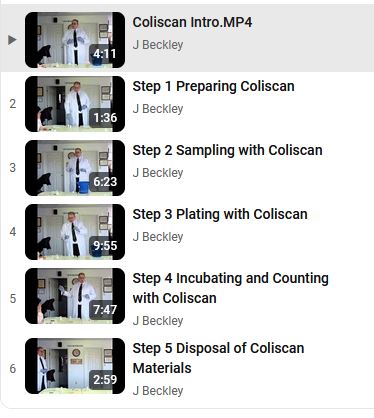 Coliscan training videos