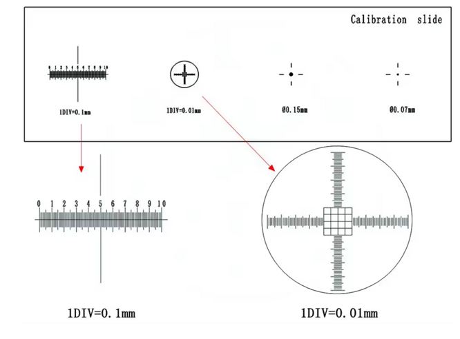 Microscope calibration slide- mic-MS-1-4 spec