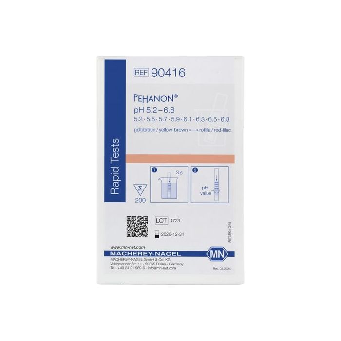 pH 5.2 – 6.8 test strip