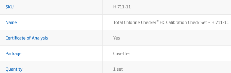 Total Chlorine Checker® HC Reagents