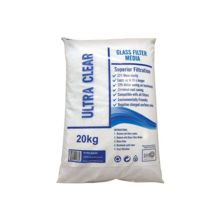 20 kg bag of glass filter media