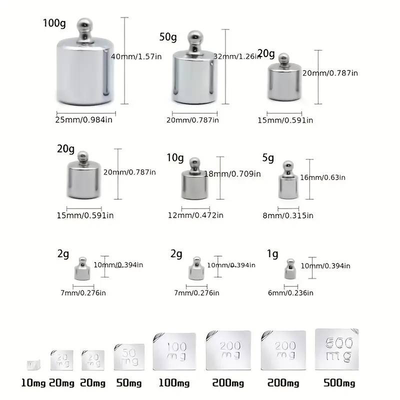 Stainless Steel Balance Calibration Weight Set 2