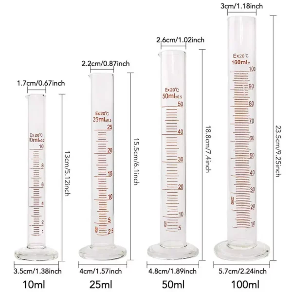 Glass Graduated Measuring Cylinder Set with Beakers and Droppers