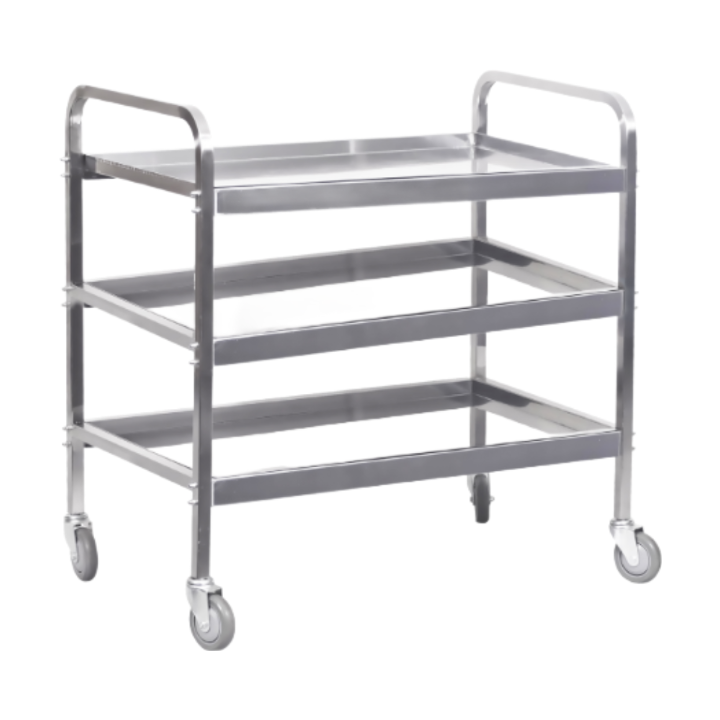 Trolley With 3 Stainless Steel Shelves